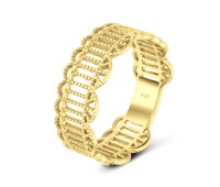 Gorgeous Gold Plated Silver Band NSR-2963-GP